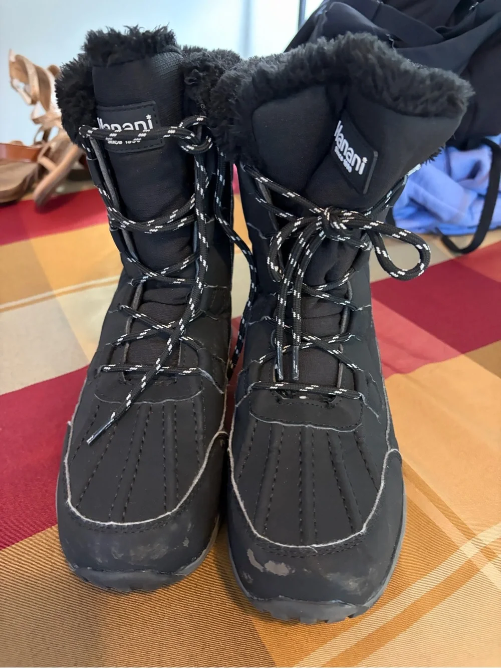 Black Quilted Faux-Fur Winter Boots - Women